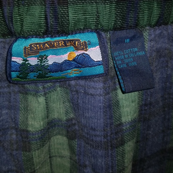 *SALE* VINTAGE Blue Green Skirt with Pockets - Picture 4 of 4